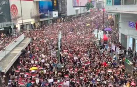 Un nou protest a avut loc la Hong Kong pentru retragerea completa a controversatului proiect de lege privind extradarea/ VIDEO