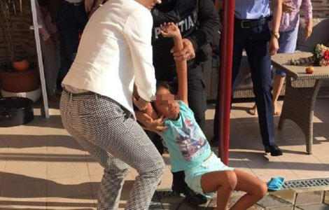 Caz revoltator in jud. Mehedinti. Fetita de 9 ani, luata cu forta din familia in care a crescut si dusa in America / VIDEO