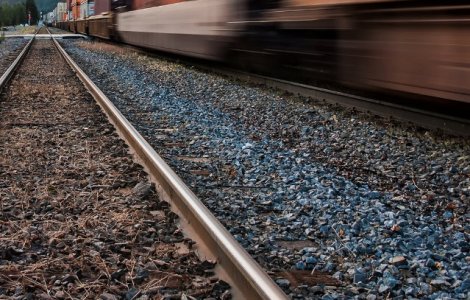 O fetita de 7 ani, lovita de tren in fata mamei sale