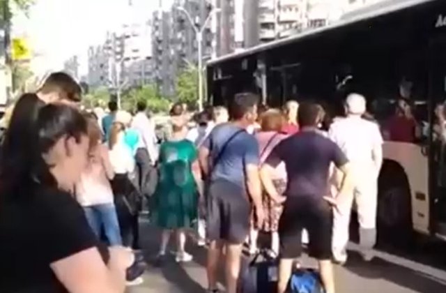 Aglomeratie in Capitala, dupa ce a fost suspendata circulatia tramvaielor pe linia 41