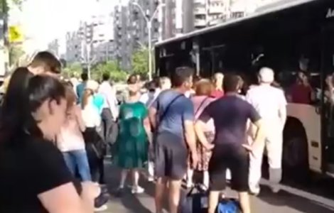 Aglomeratie in Capitala, dupa ce a fost suspendata circulatia tramvaielor pe linia 41