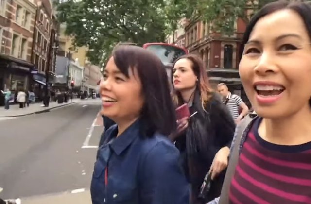 O turista a inregistrat, fara sa vrea, momentul cand este buzunarita de trei femei in Londra / VIDEO
