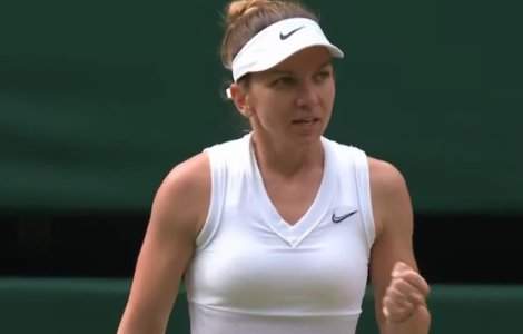 Simona Halep s-a calificat in sferturi la Wimbledon/ VIDEO