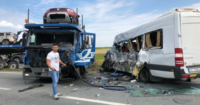 Accident rutier cu 19 victime in judetul Olt. A fost activat planul rosu de interventie