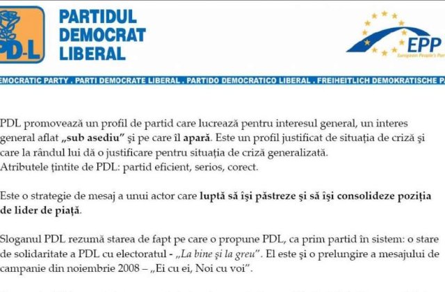 Atac la PD-L prin intermediul unui fals document de strategie anti-PSD si PNL