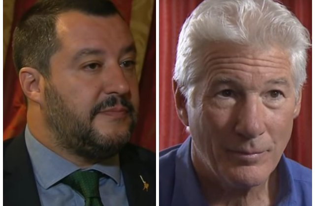 Salvini il invita pe Richard Gere sa-i gazduiasca in vilele sale pe cei 160 de migrantii blocati pe o nava