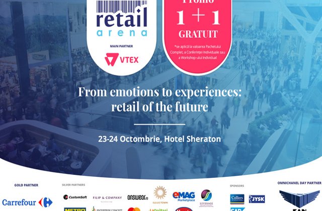 Cumpara 1 bilet la retailArena si primesti inca 1 bilet GRATUIT!