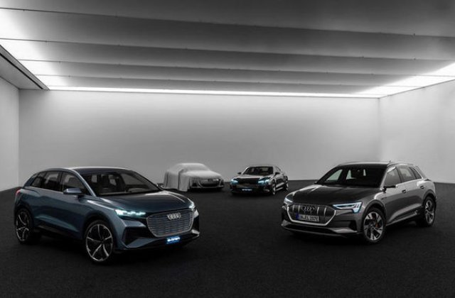 Audi a publicat o imagine teaser cu un viitor concept electric: versiunea de serie a acestuia va avea la baza o platforma noua dezvoltata alaturi de Porsche