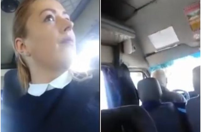 Pasagera injurata de soferul unui microbuz, pentru ca i-a cerut sa o lase la statia pana la care a platit /VIDEO