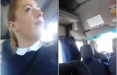 Pasagera injurata de soferul unui microbuz, pentru ca i-a cerut sa o lase la statia pana la care a platit /VIDEO