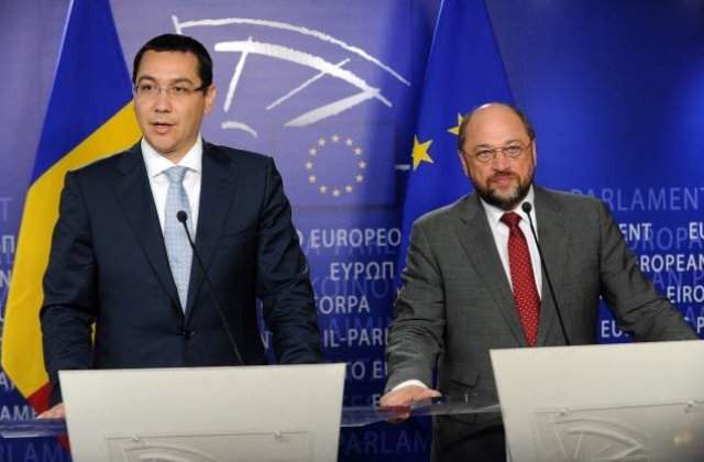 Ponta, despre intalnirea cu Shulz: L-am asigurat ca Romania a trecut de criza politica