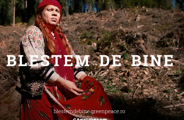 Greenpeace apeleaza la blestemul unei vrajitoare pentru a opri distrugerea padurilor Romaniei