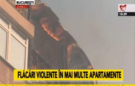 Incendiu puternic la un complex rezidential din Bucuresti