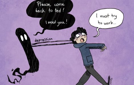  Top  10+ ilustratii realiste care arata modul in care depresia si anxietatea ne afecteaza in viata de zi cu zi