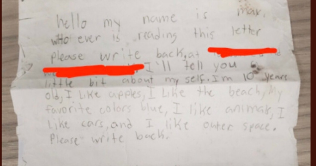 Raspunsul primit de un tanar la mesajul pus intr-o sticla aruncata in ocean, in urma cu 9 ani