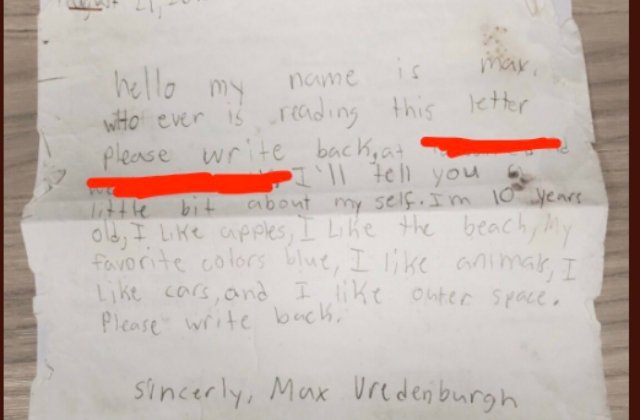 Raspunsul primit de un tanar la mesajul pus intr-o sticla aruncata in ocean, in urma cu 9 ani