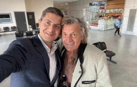 Dan Barna s-a intalnit cu Florin Piersic in Aeroportul Cluj-Napoca
