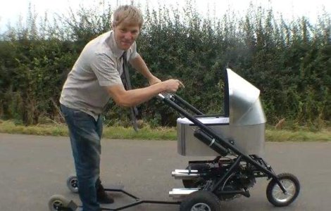  Video  Cel mai rapid carucior de copii din lume: Plimba bebelusul cu 75 km/h