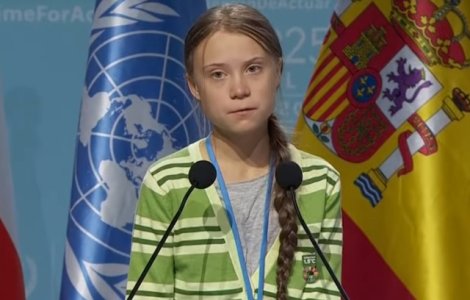 Greta Thunberg, desemnata Personalitatea Anului 2019 de catre revista