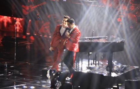 Stefan Banica Jr., duet cu fiul sau, intr-un concert/ VIDEO