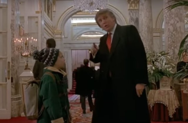 Secventa din "Singur acasa 2" in care apare Donald Trump, taiata din motive de timp in Canada/ VIDEO