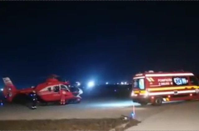 Fetita in varsta de 3 ani cu arsuri, transportata in cursul noptii cu un elicopter SMURD de la Craiova la Bucuresti