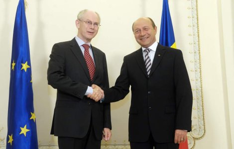 Intrevederea lui Basescu cu Van Rompuy si Barroso a durat o jumatate de ora