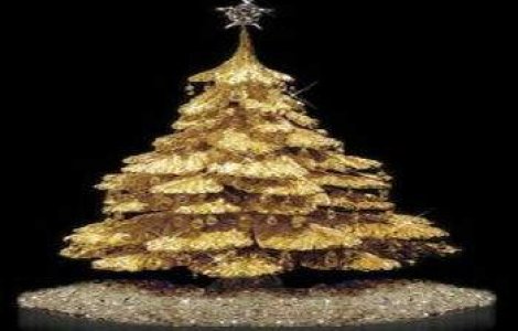 Un brad de Craciun din aur, de 4,2 mil dolari, de in vanzare la Tokyo