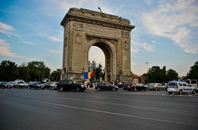 Circulatia rutiera, oprita luni in zona Arcul de Triumf