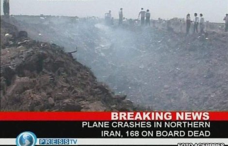 VIDEO: Accident aviatic in nord-estul Iranului