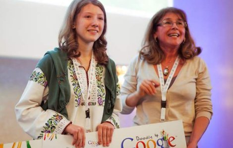 Logo-ul Google pentru Romania, creatia unei eleve de clasa a VIII-a din Suceava