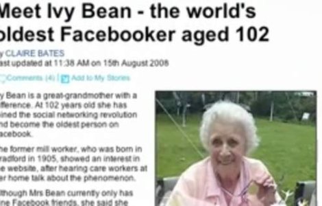 Am 103 ani. Vrei sa fim prieteni pe Facebook?