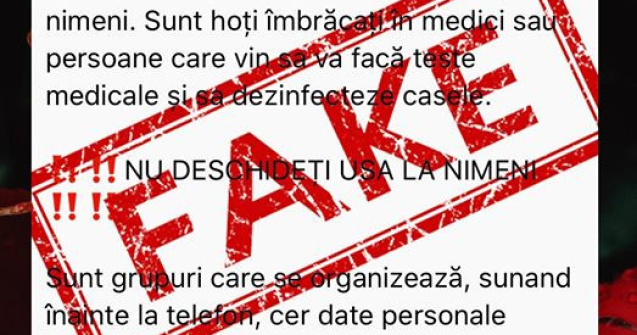 Politia Romana: "Este o perioada favorabila pentru fake-news"