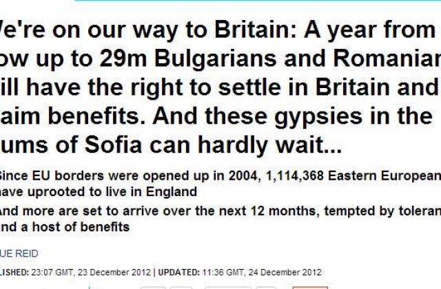 Panica in presa engleza: 29 milioane de romani si bulgari sunt in drum spre Marea Britanie