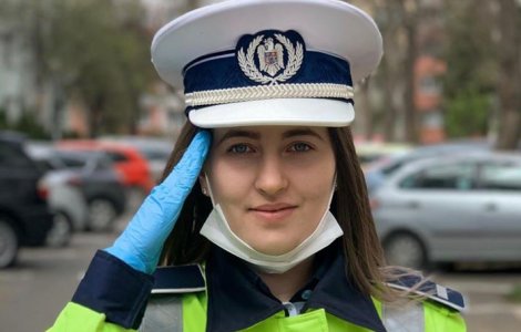 Reacția emoționantă a unei tinere polițiste. Șoferul oprit în trafic era medic