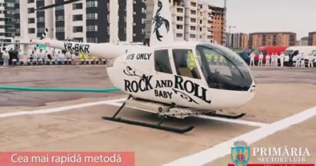 Apă oxigenată pulverizată cu ajutorul elicopterului peste Sectorul 6