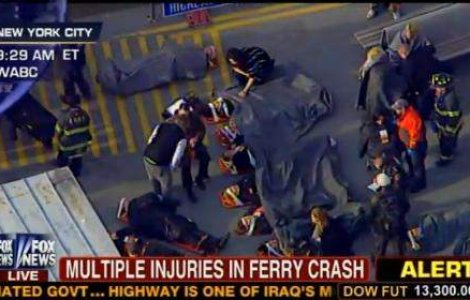  Update  Accident de feribot la New York: Cel putin 57 de raniti