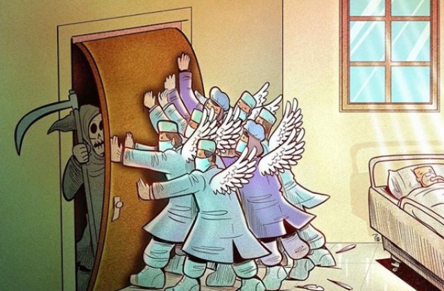 Realitatea dură a medicilor în timpul pandemiei de coronavirus: 30+ ilustrații emoționante ale unui artist iranian