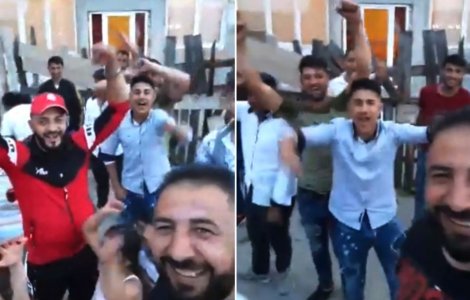 VIDEO Petrecere din Rahova, sfârșită cu mascații. Agenții au tras focuri de armă