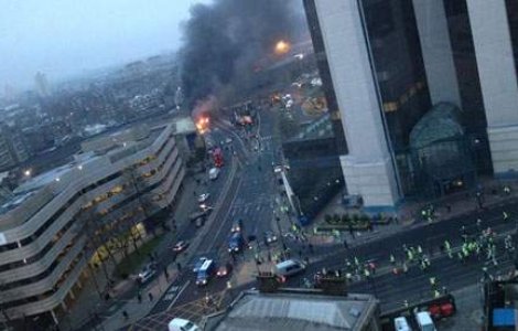  Video  Un elicopter s-a prabusit in centrul Londrei