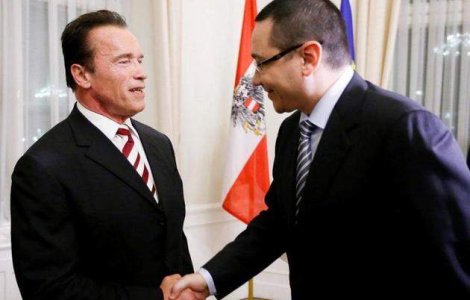 Ponta s-a intalnit cu Schwarzenegger la Viena: L-am convins sa vina in Romania