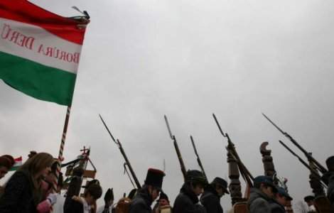 Ungurii vor sa arboreze drapelul secuiesc in Parlament