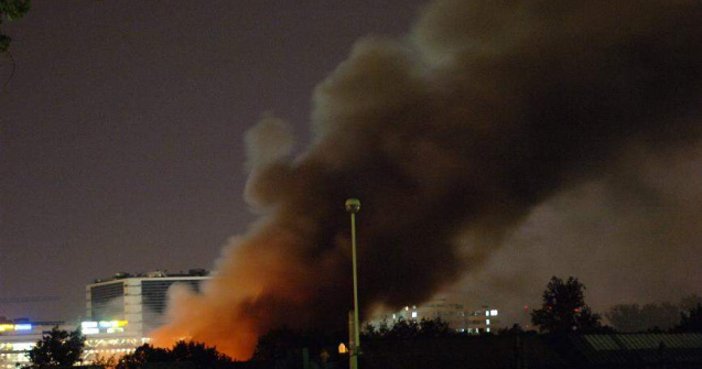 Incendiu puternic in Capitala