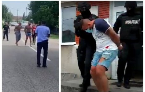 VIDEO Bărbații care au amenințat polițiști au fost arestați