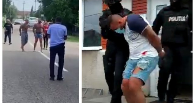 VIDEO Bărbații care au amenințat polițiști au fost arestați