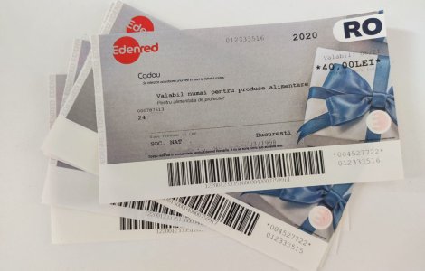 Executivul introduce tichete electronice în valoare de 180 de lei/lună