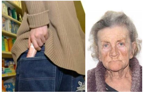 O femeie de 80 de ani, urmărită general pentru furturi în serie din magazine