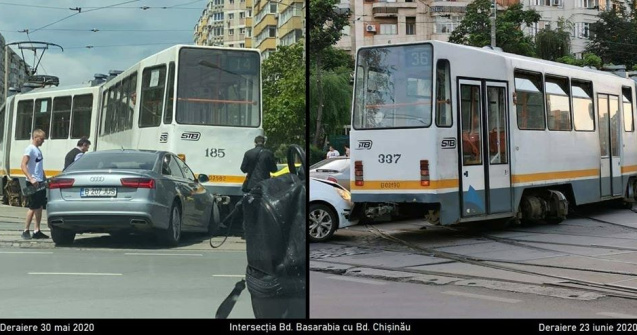 Infrastructura Capitalei - un DEZASTRU! Un alt tramvai a deraiat de pe șine