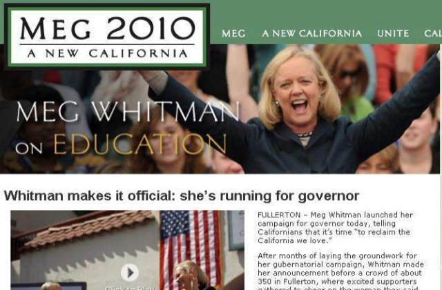 Fosta proprietara a eBay candideaza la functia de guvernator al Californiei