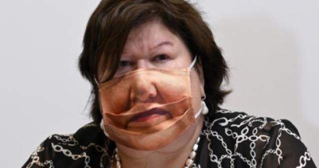 Apariție bizară a ministrului belgian al Sănătății: purta mască cu propria față